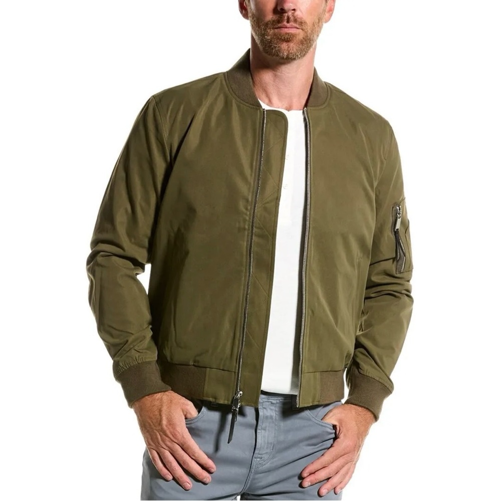 7 For All Mankind Tech Bomber Jacket Men's - Green - SIZE M